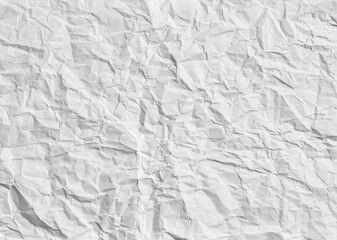  White crumpled paper texture background