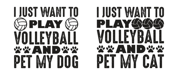 Obraz premium Volleyball T shirt Design Bundle, Vector Volleyball T shirt design, Volleyball shirt, Volleyball typography T shirt design Collection