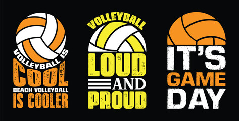 Volleyball T shirt Design Bundle, Vector Volleyball T shirt  design, Volleyball shirt,  Volleyball typography T shirt design Collection