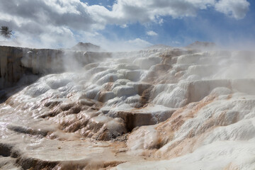 Algiers thermal springs Hammam Mescutin on a sunny spring day