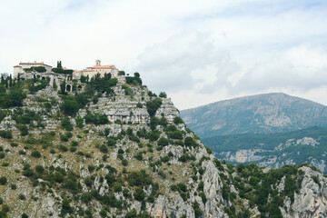 Fototapeta na wymiar gourdon monastery overlooking the cote d,azur in the south of france