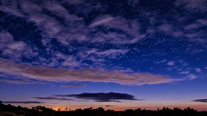 Obraz na płótnie Canvas night sky sunset landscape nature background