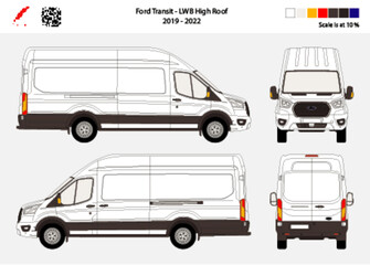 04 Ford Transit LWB High Roof  19-22  Scale at 10%