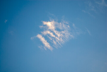 white clouds at sunset