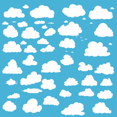 A Collection of Silhouette Vector Clouds