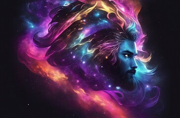 Nebulosa Galaxy man artwork