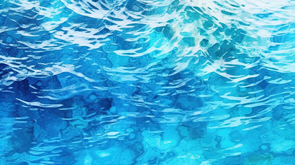 Blue abstract water waves background. Created with Generative AI