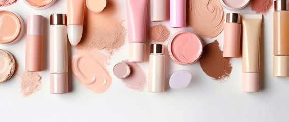 Elegant Cosmetics on White Beauty Industry's Exquisite Collection generative AI