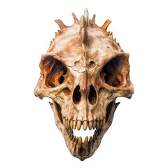 Obraz premium a human skull with prominent jaw and teeth