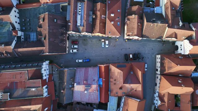 town Trebon Wittingau Bohemia czech republic. Stunning aerial view flight drone