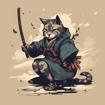 Samurai cat