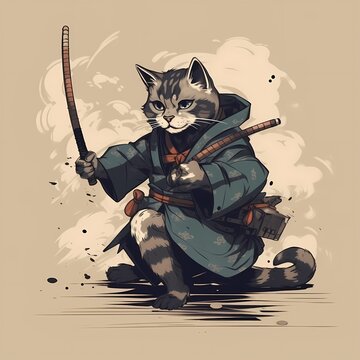 Samurai cat