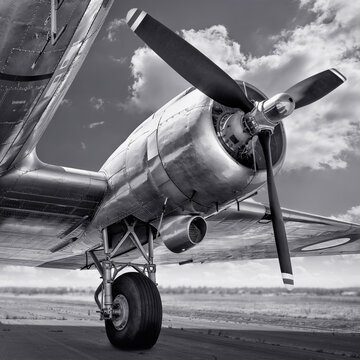 propeller of an aircraft against the sky