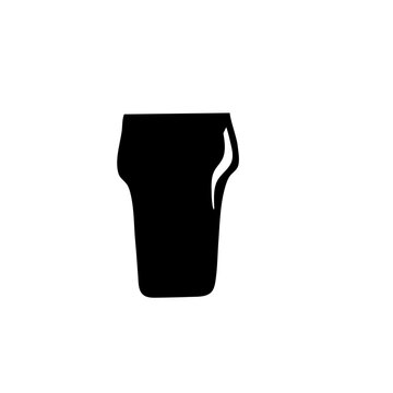 recommend clip art: Black silhouette water glasses mugs vector illustration