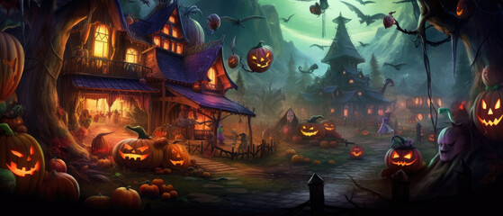 halloween banner,Ai generativ