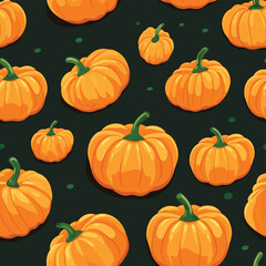 A bunch of orange pumpkins on a black background
