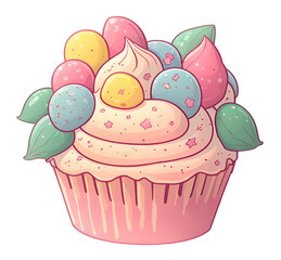 Blooming Cupcake Bouquet: Adorable Pastel Flower Design