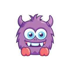 A purple monster with big eyes and a big smile © Ilgun