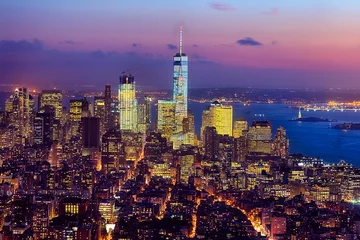 Fotobehang The New York City skyline at afternoon w the Freedom tower © Designpics