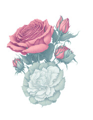Enchanting Rose Garden: Delicate Beauty in Petals