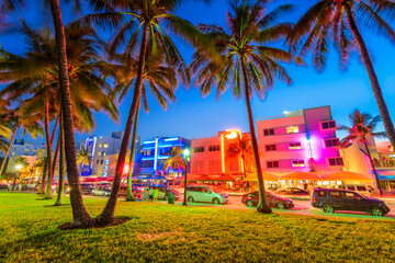 Miami Beach, Florida, USA on Ocean Drive.