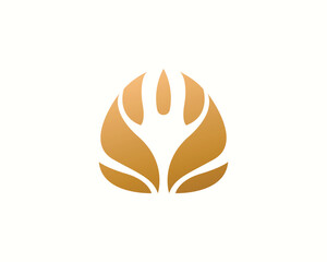 Vector luxury leaves logo design template illustration