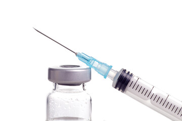 Medicine in vials with syringe, ready for vaccine injection , Cancer Treatment , Pain Treatment and can also be abused for an illegal use