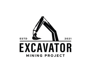 Vector excavator logo design template illustration © Agung