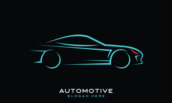 Vector luxury sport car logo design template illustration