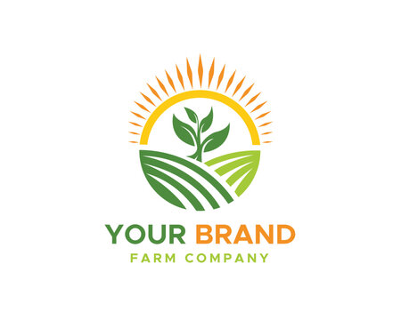 Vector agriculture logo design template illustration