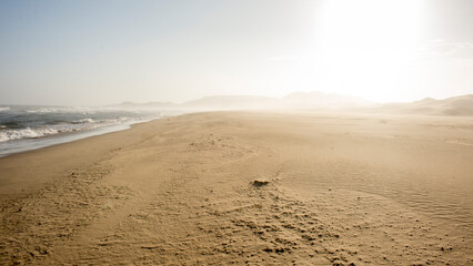 A view of an unspoiled natural beach at Kieskamma River Mouth.