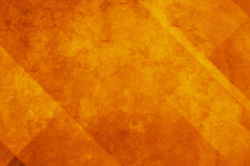 Abstract orange background pattern, autumn or fall background, thanksgiving and halloween colors with distressed old vintage texture on modern geometric angled design, burnt orange presentation wall