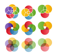 Obraz premium Set of venn diagrams concept