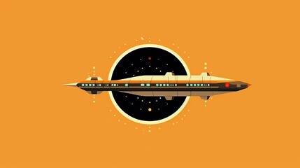 A spacecraft traveling between stars. AI generated
