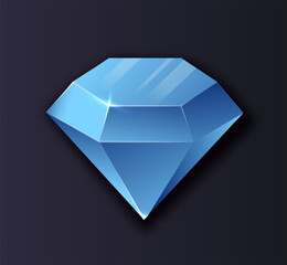 3D game diamond icon concept