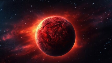 A red giant, a stage in the life cycle of a star. AI generated