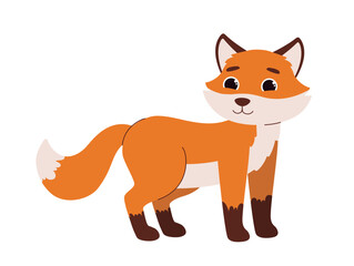 Forest orange fox vector concept