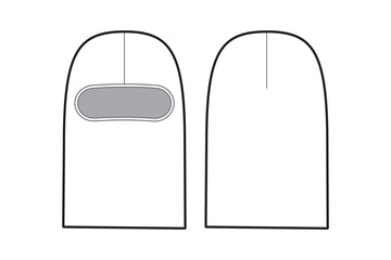 Ski Mask Balaclava Shiesty Flat Illustration Cad Accessory Winter Streetwear Mockup Blank Vector Activewear outdoor streetwear workwear knit