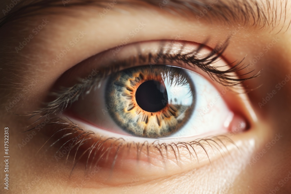 Poster close up of a female eye, digital intrigue: a captivating close-up photograph of a white hacking sym
