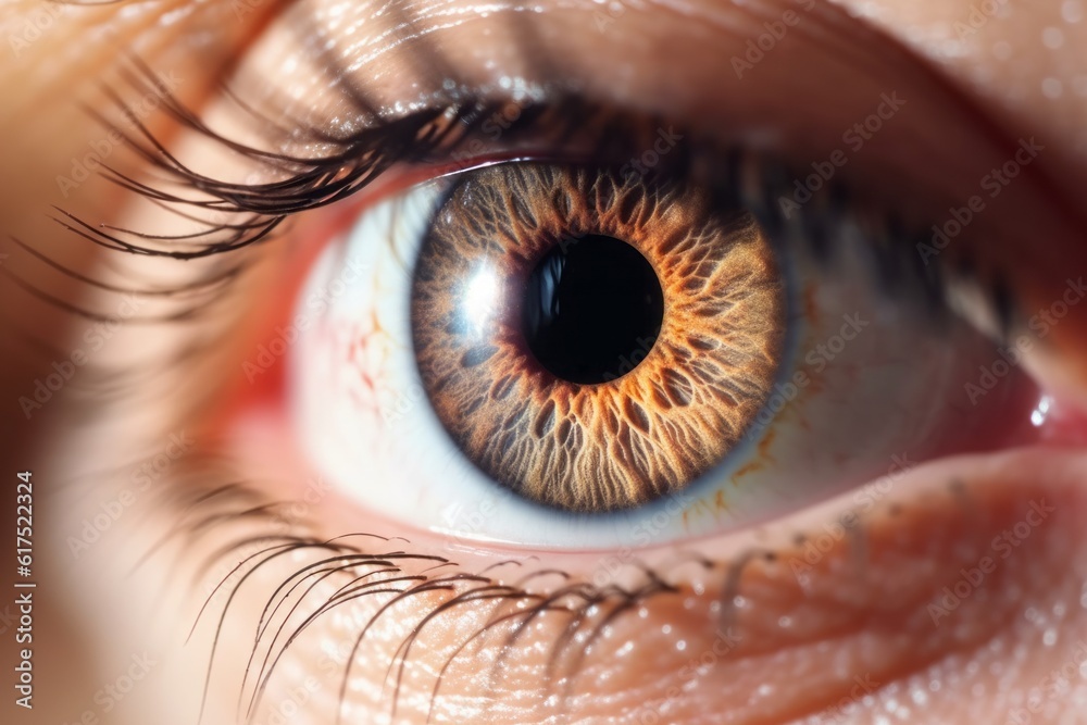 Poster close up of a female eye, digital intrigue: a captivating close-up photograph of a white hacking sym