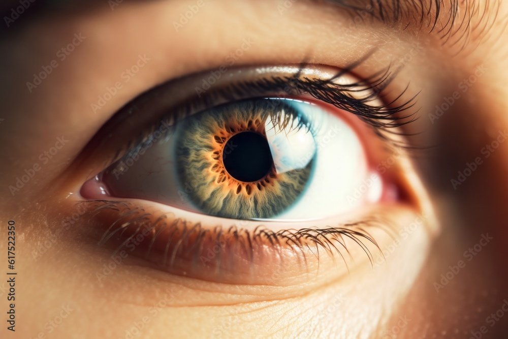 Poster close up of a female eye, digital intrigue: a captivating close-up photograph of a white hacking sym