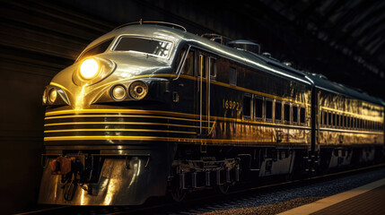 Fototapeta premium Photo of a moving train