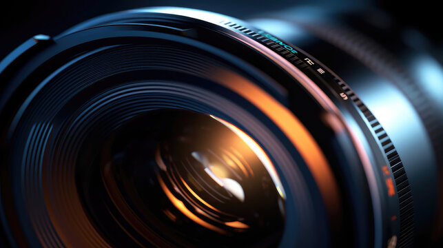 Photography Close up of a camera lens