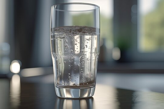 glass of water on a tabl