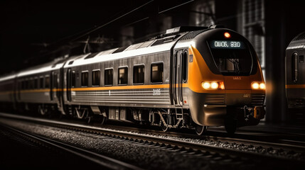 Obraz na płótnie Canvas Photo of a moving train