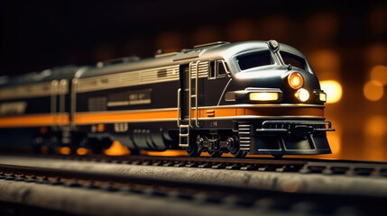 Naklejka premium Photo of a moving train