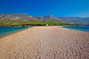 Famous Zlatni Rat beach on Brac island, Dalmatia, Croatia