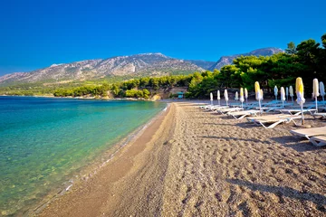 Fototapete Strand Golden Horn, Brac, Kroatien Zlatni rat beach and landscape view, Bol on Brac island, Dalmatia, Croatia