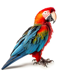 Obraz premium Ara Bird , Red Blue Green, isolated on white background