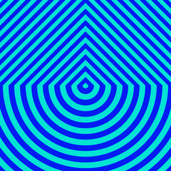 Stylized wood cutting board structure motif. Symmetric geometric figures abstract. Navy lines on blue background. Color striped surface pattern design. Repeating curves texture wallpaper. Vector art